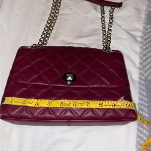 Burgundy Kate Spade flap bag